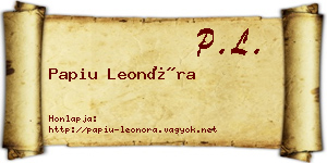 Papiu Leonóra névjegykártya
